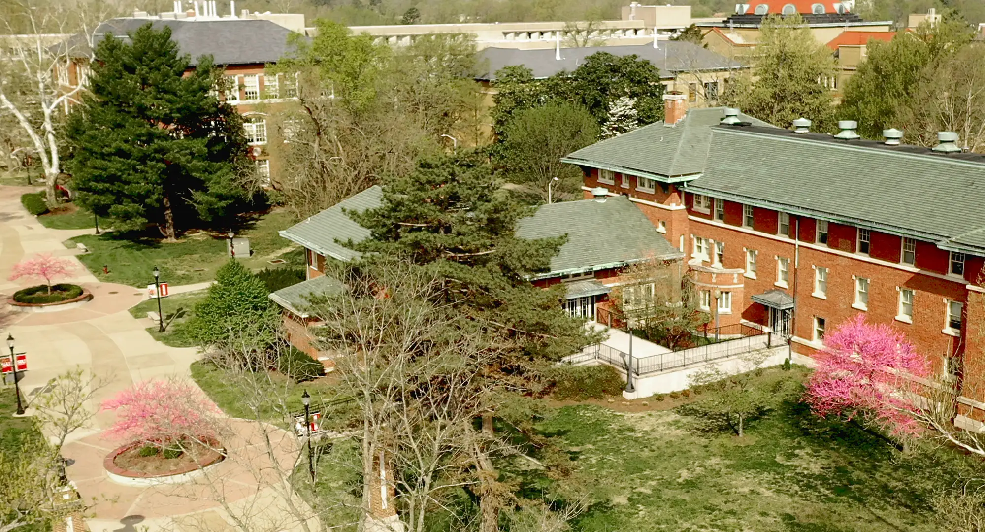 Exterior of Anthony Hall during Fall